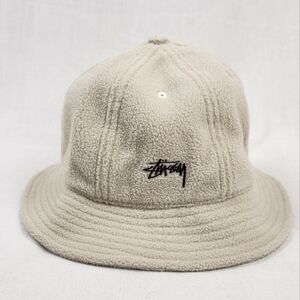 Stussy Cream Fuzzy Style Bucket Hat. Size Small.